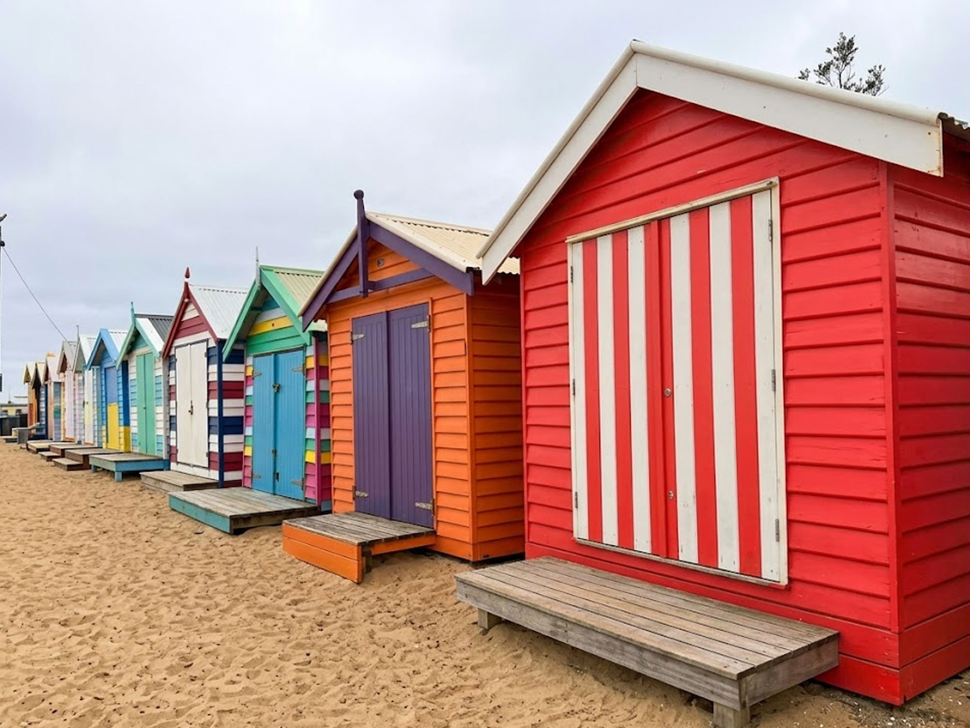 Brighton Colorful bathing boxes