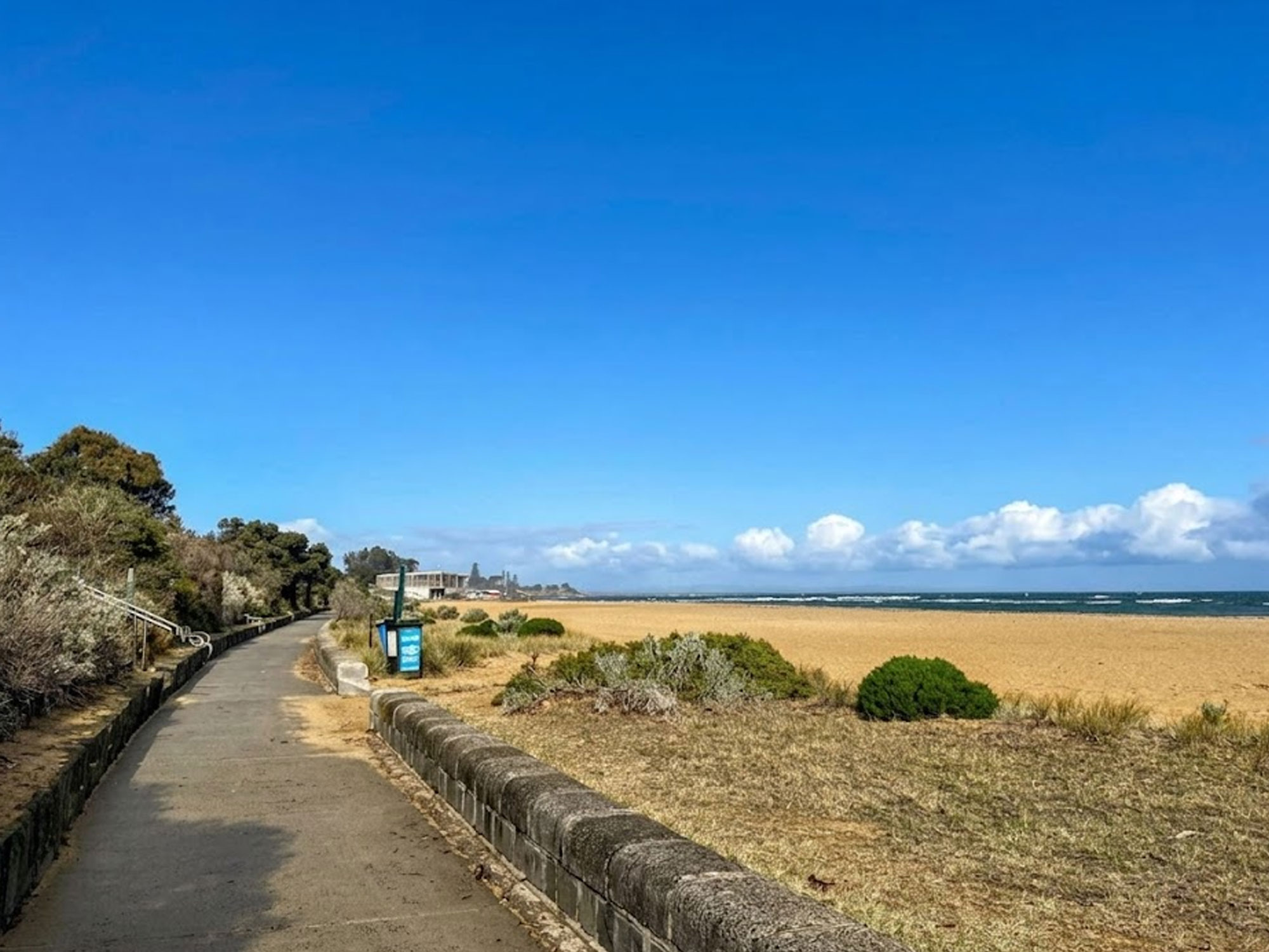 The Brighton Coastal cycling and elevated open-air fitness in Bay Trail